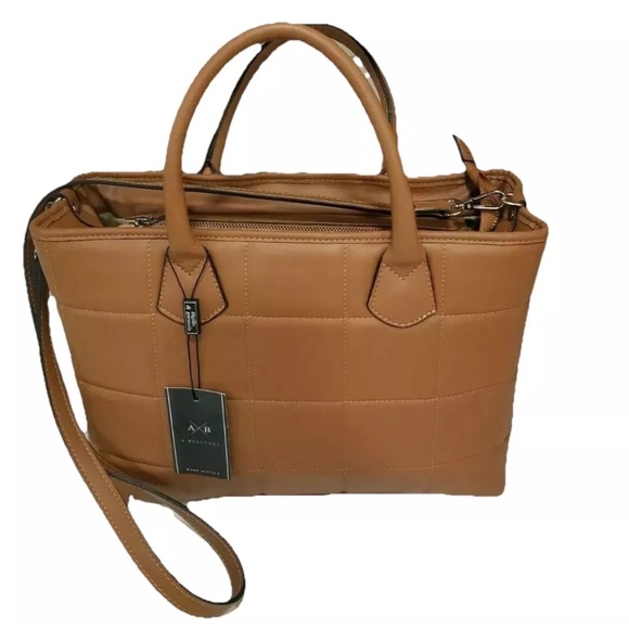 NWT 🇮🇹 AB A. Bellucci Brown Leather Shoulder Crossbody Bag Made in Italy 🇮🇹 - Picture 8 of 15